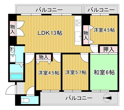 サンガーデン茨木の物件間取画像